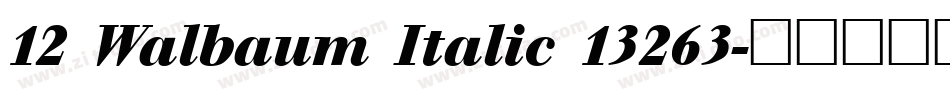 12 Walbaum Italic 13263字体转换